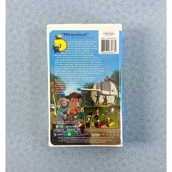 Toy Story VHS (1995) Vintage Disney Pixar  – Original Clamshell Case & Inserts - Picture 3 of 10